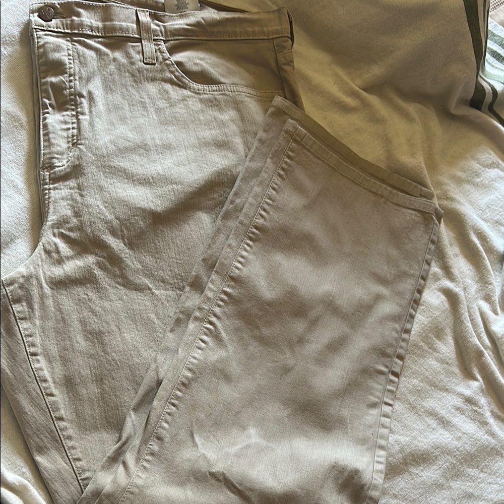 Tan High Rise Jeans with Relaxed Fit
